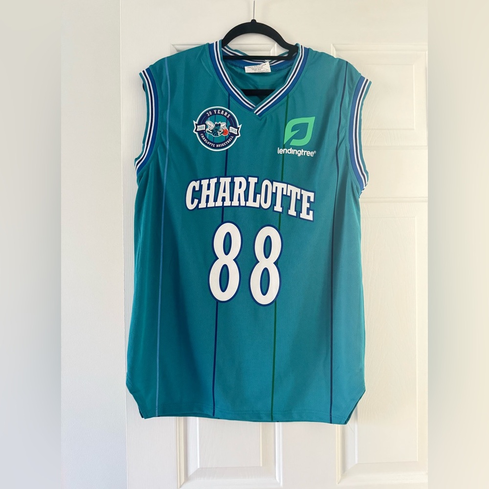 Charlotte hornets #88 basketball 30th anniversary promo jersey size Large